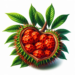 A-vibrant-and-realistic-illustration-of-Annatto-showing-the-Annatto-tree-its-heart-shaped-leaves